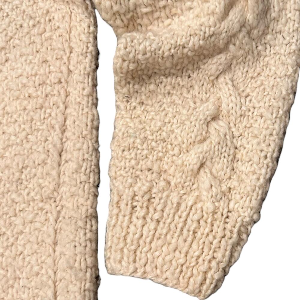 Vintage Men’s Wool Cable Knit Sweater Medium - Picture 8 of 12